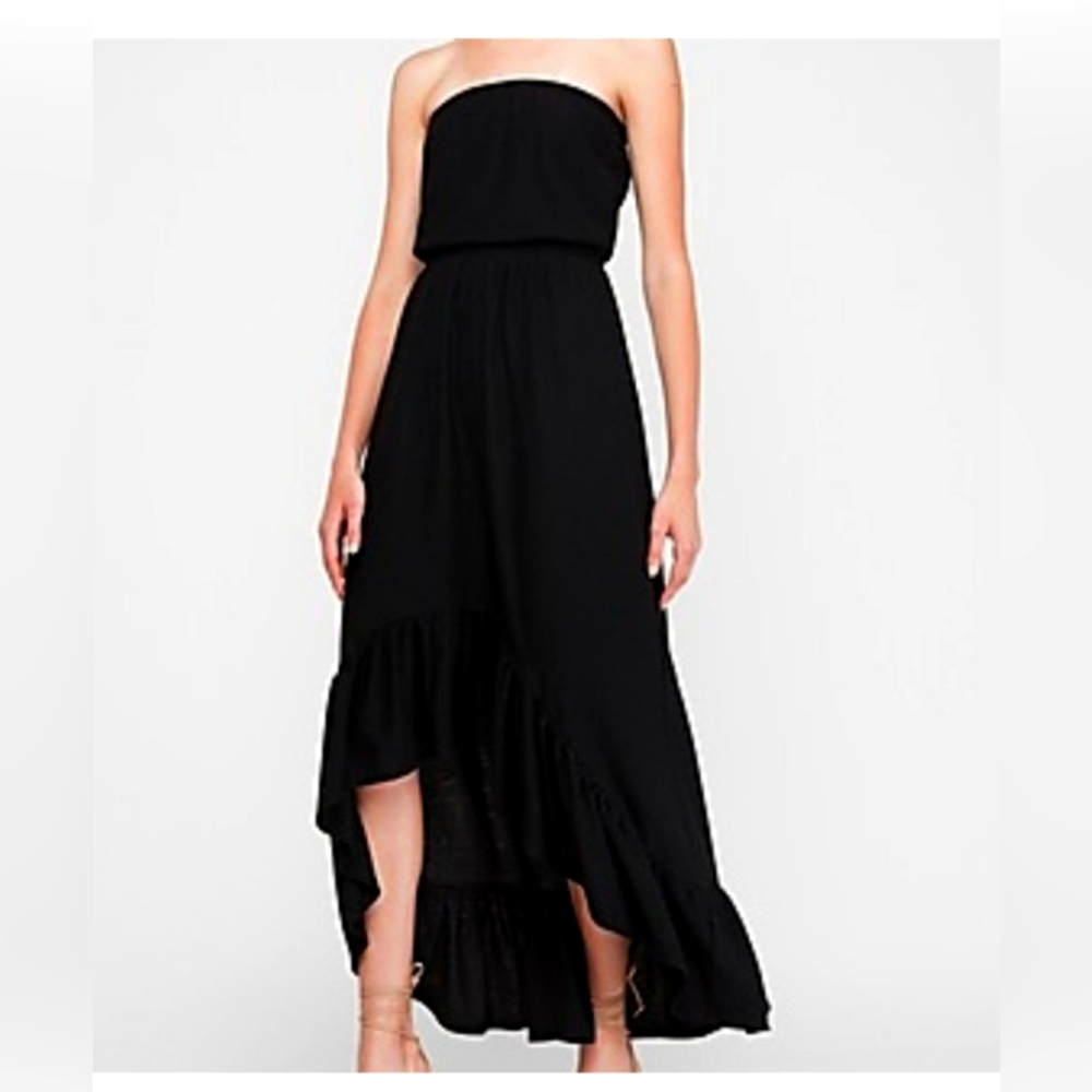 Strapless Hi-Low Dress